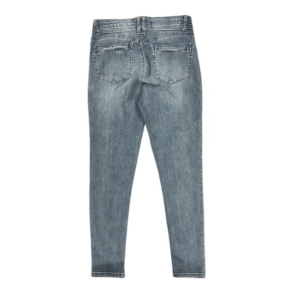 Democracy Womens Skinny Jeans Size 4 "Ab" Technology Distressed Light Wash Denim - Picture 4 of 8